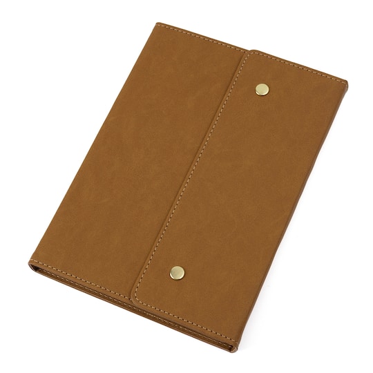 American Crafts&#x2122; Brown Dot Grid Snap Leatherette Point Planner